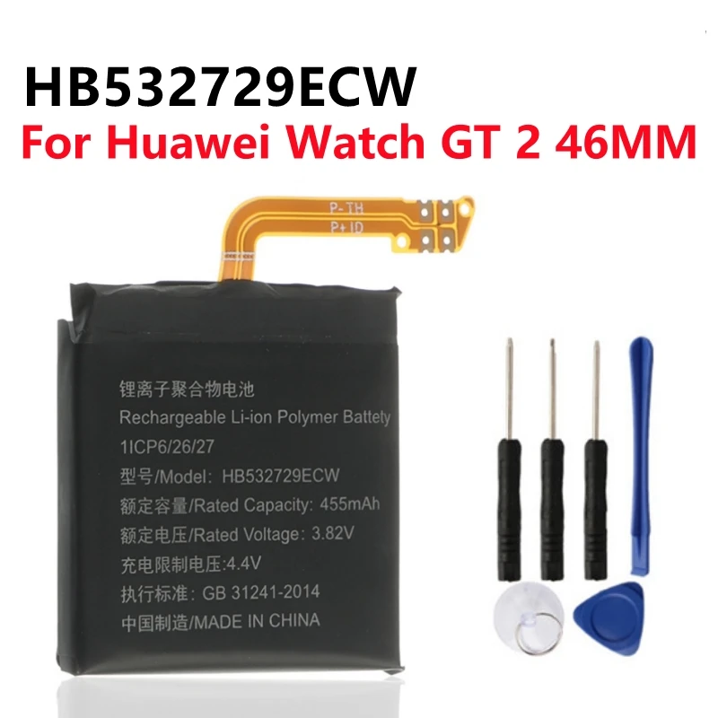 HB532729ECW 100% Original Battery for Huawei Watch GT2 GT 2 Pro