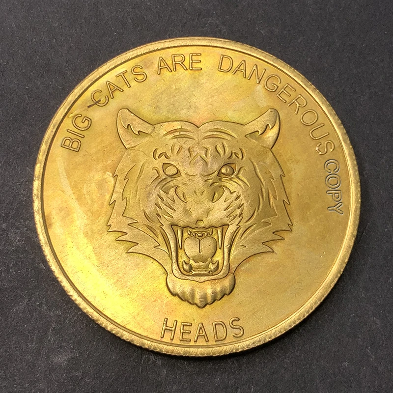 America Wanderer Tiger Gold Commemorative Coin, Catwoman Hobo Coin, Collection Medal, Travel Souvenir, Christmas Gift-animated-img