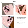 Luxury Metal Camera Frame Protector Case For iPhone 16 15 14 13 12 11 Pro Max 16 Plus Shockproof Acrylic Clear Hard Back Cover preview-4