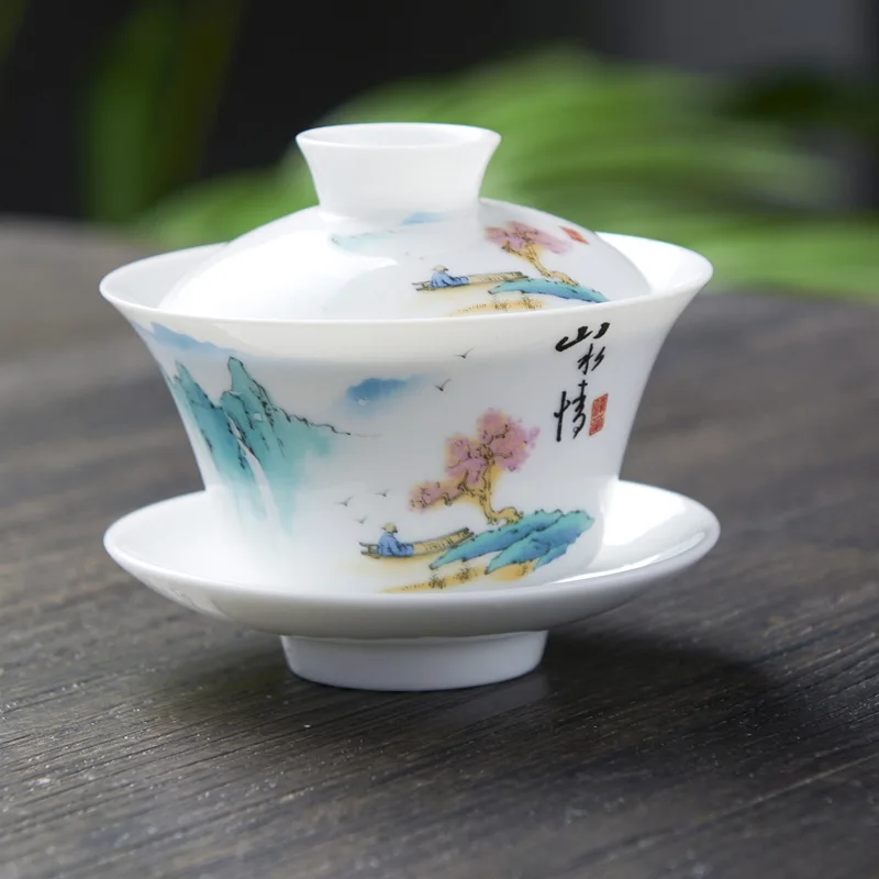 porcelain gaiwan tea set