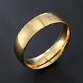 Gold Color Stainless Steel Ring for Men and Women, Prevent Allergy, High Polished Wedding Rings, Couple Finger Jewelry Gifts preview-2