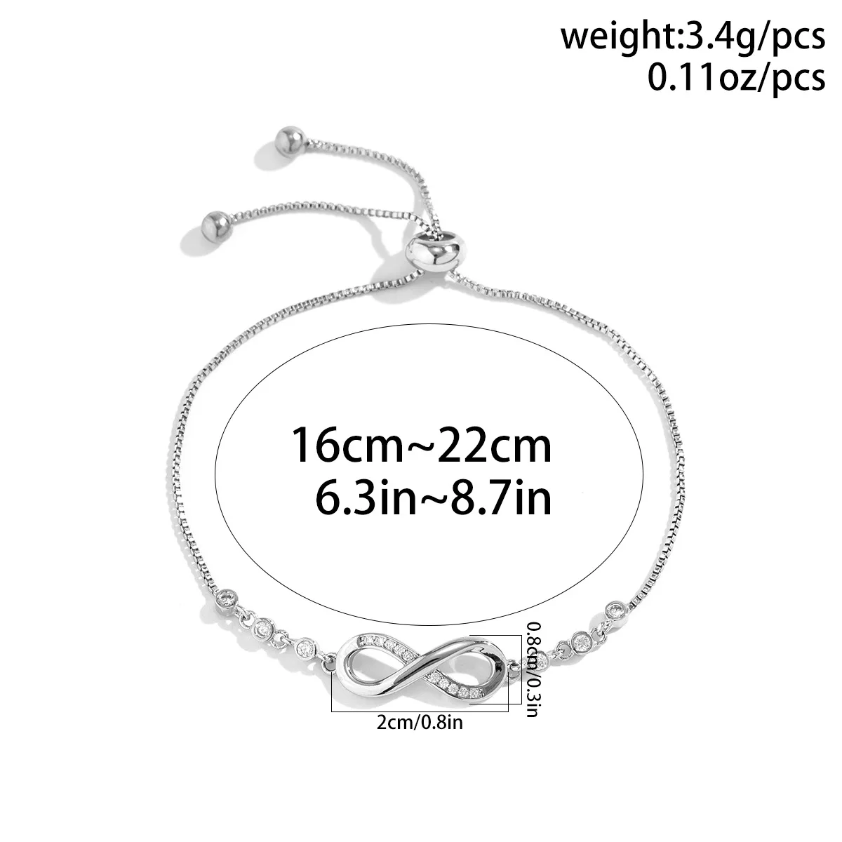 Fine 925 Sterling Silver Crystal Bracelets For Women Fashion Vintage Knot Adjustable Charm Bracelets Party Wedding Jewelry Gifts preview-5