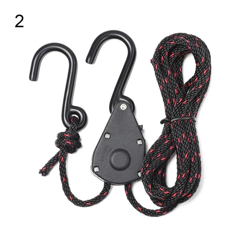 1set Sling Pulley Ratchets Kayak And Canoe Boat Bow Stern Rope