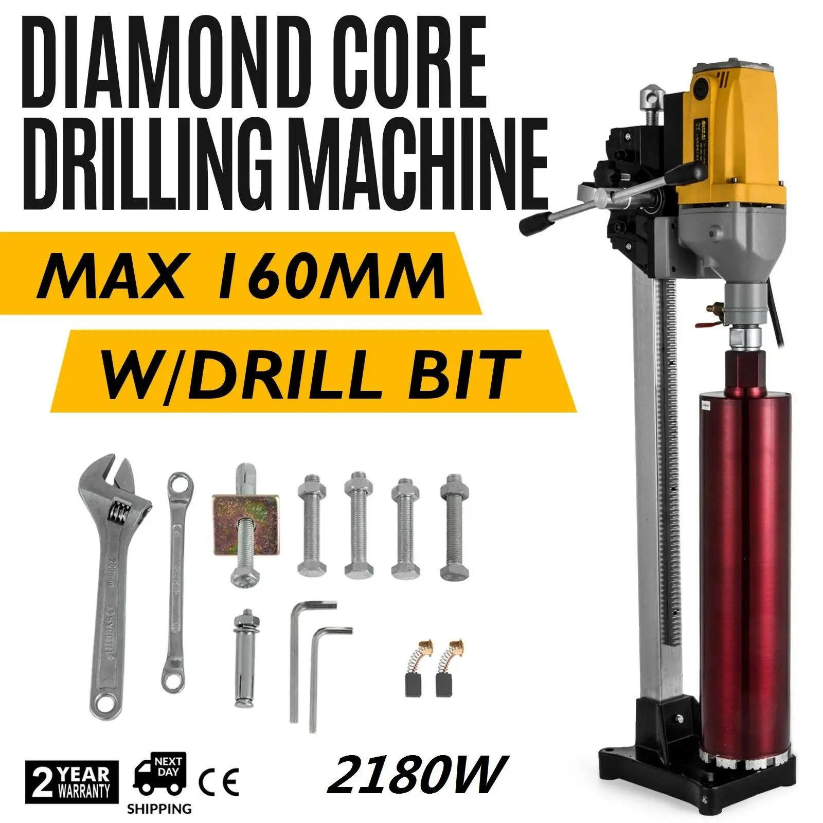 2180W 160mm Diamond Core Drill Concrete 