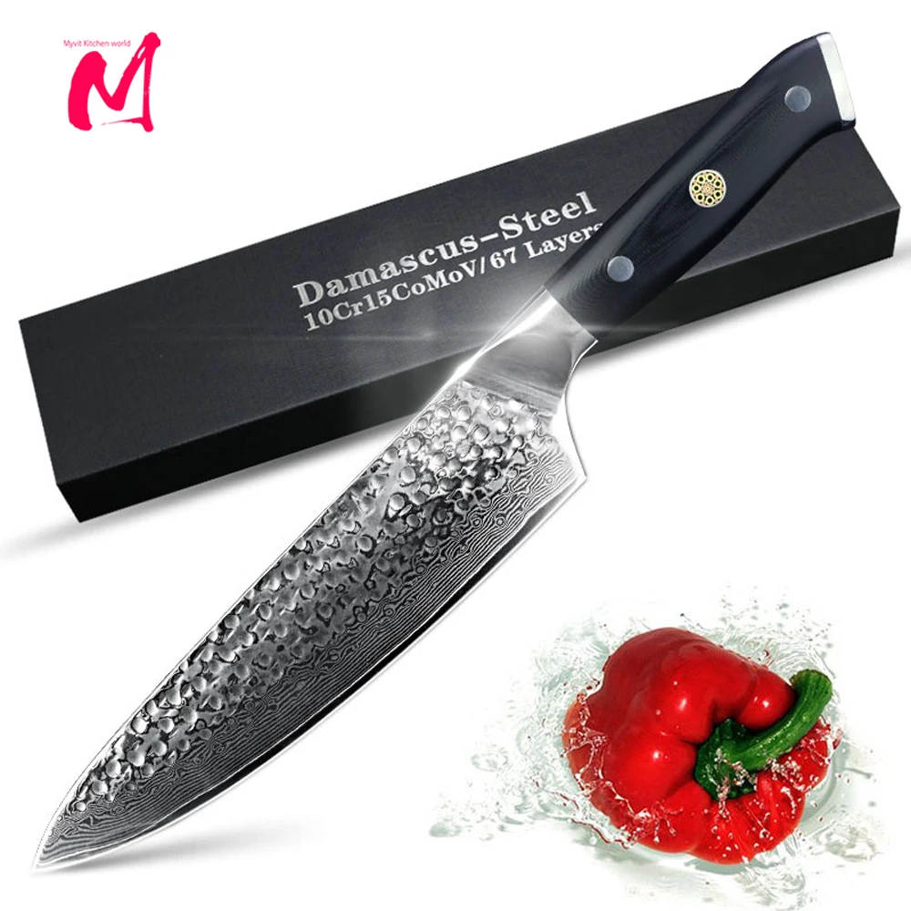 SHAN ZU 7 Inch 67 layers Damascus steel Kitchen santoku Knife, Professional  high carbon super sharp Japanese Steel carving knife - AliExpress