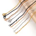 10pcs Stainless Steel Necklace Cuban Chains Hypoallergenic Rolo Link for DIY Jewelry Making preview-3