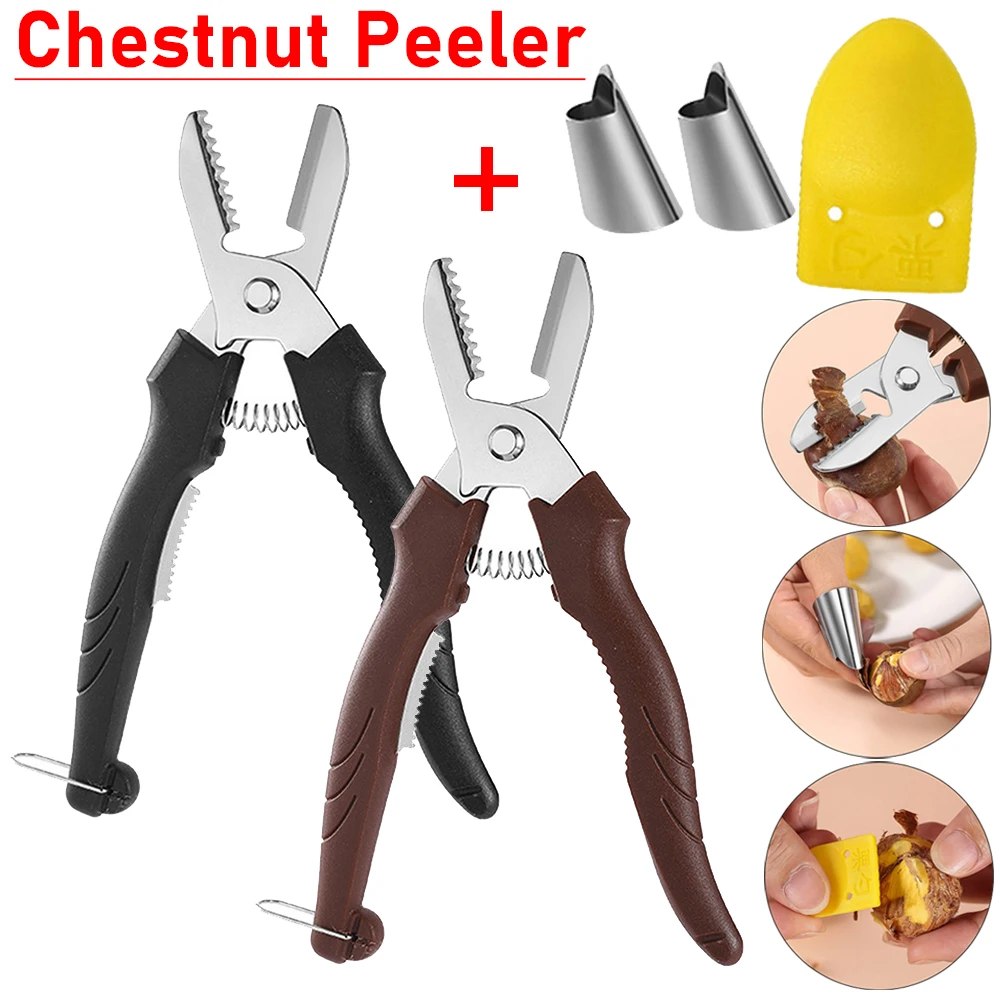 Chestnut Cracker Tool Chestnut Peeler Scissors Nut Cracking Tools Durable Chestnut Opener Chestnut Cutter For Chestnut Pecan-animated-img