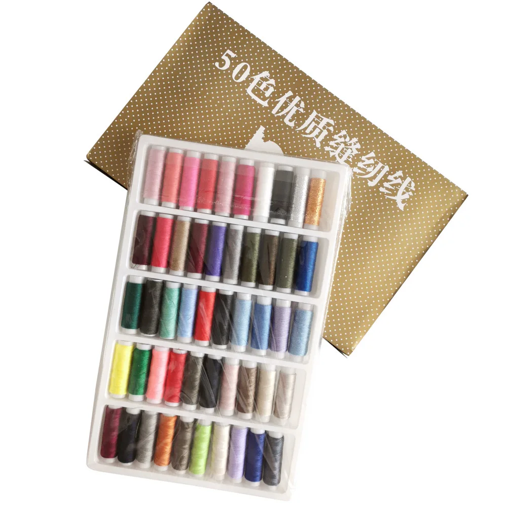 Sewing Thread Set 100 Colour 250Yd Each Spool Polyester Thread Kit for Hand  or Machine Sewing