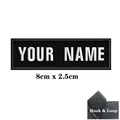 1PC Custom Name Embroidery Patch Stripes Badge Iron On Or Hook Loop 10X2.5CM,8X5CM,10X4CM, 8X2.5CM,12X2.5CM,15X5CM,20X7CM,black preview-5