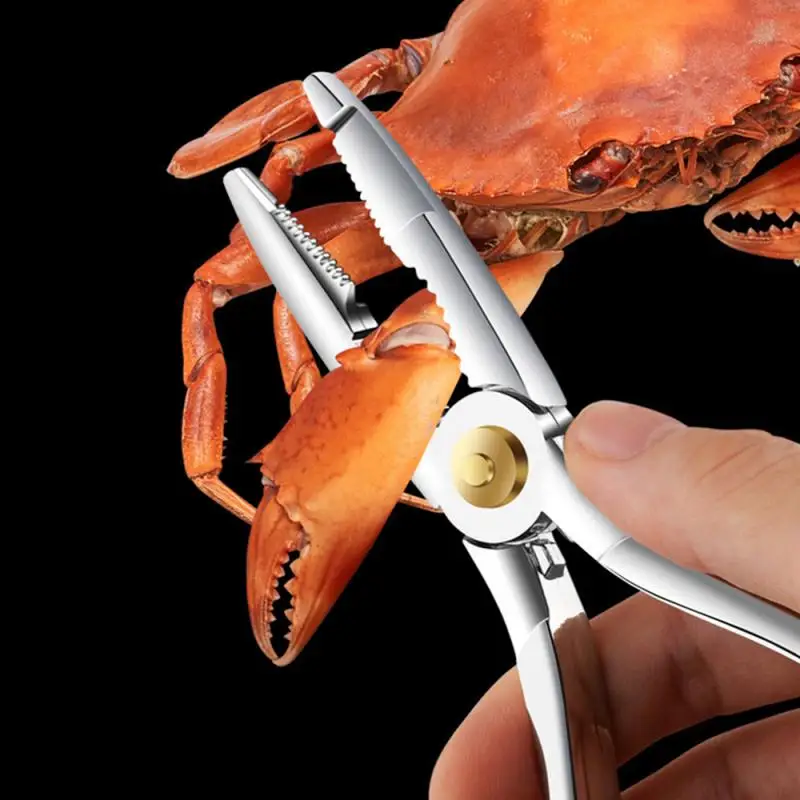 Picking Crab Meat Is Easy Seafood Tool Set Crab Crackers Picks Spoons Set Stainless Steel Pliers Lobster Clamp Pliers Clip Pick-animated-img
