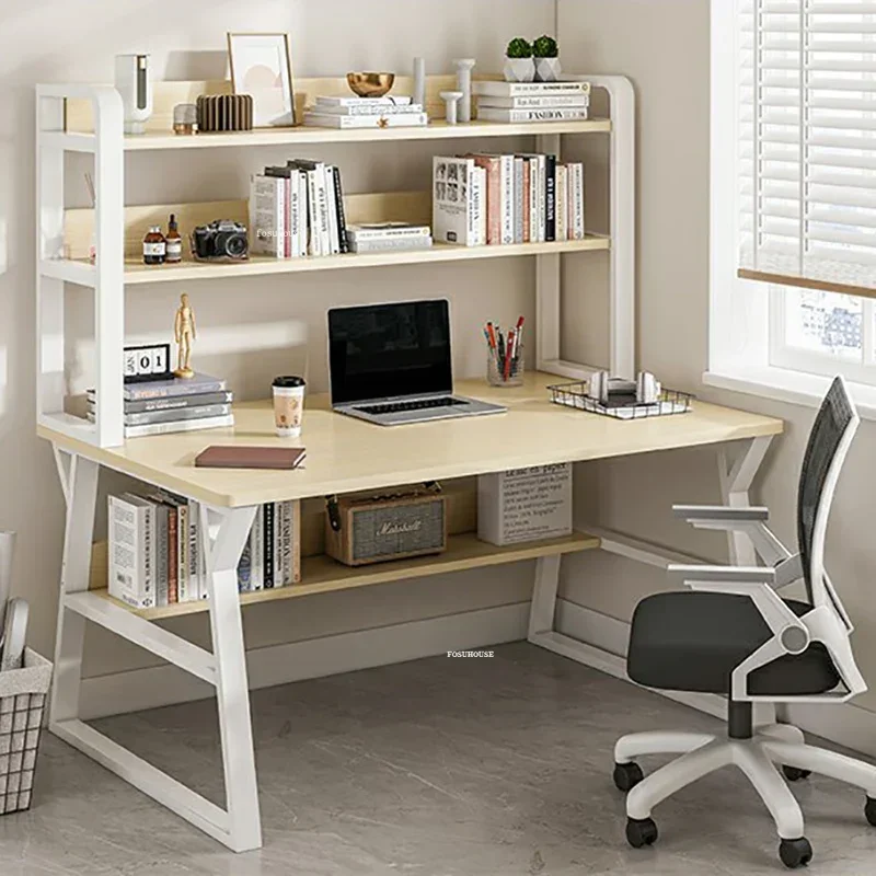 Desktop Computer Desks Student Study Desk Home Desk Bookshelf Integrated with Drawer Simple Modern Office Table Furniture D A-animated-img