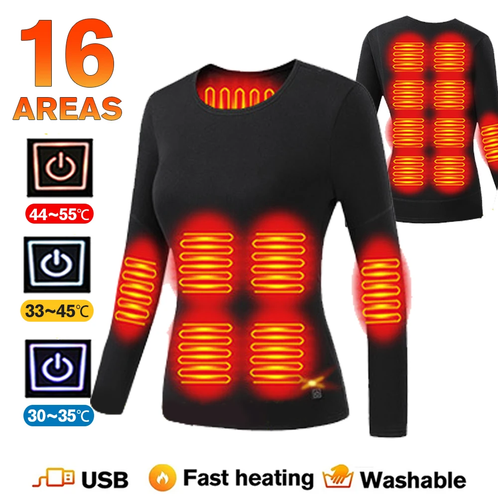 Heated Underwear 28 Areas Hiking Shirts Skiing Suites Tops Pant