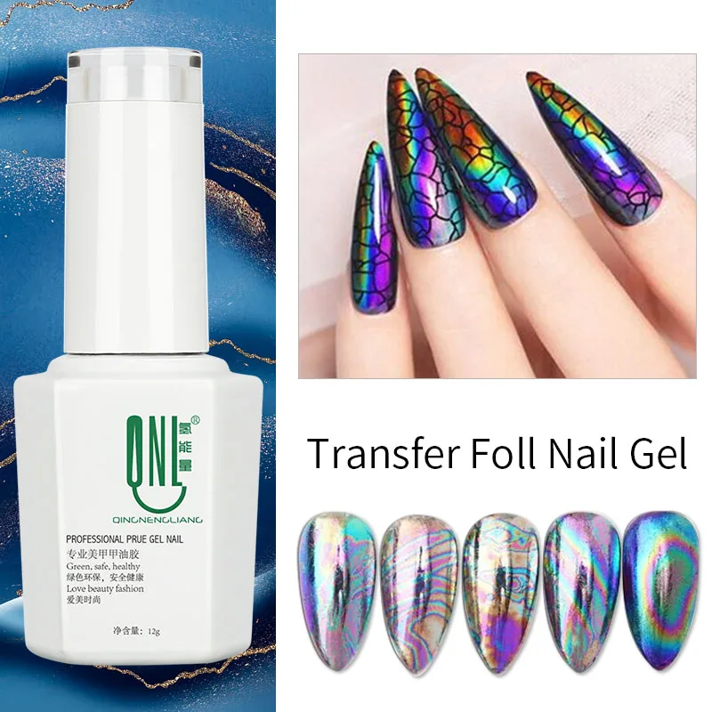 Makartt Nail Foil Glue Gel ,Foil Gel Transfer for Nail Foil Stickers Nail  Transfer Soak Off Nail Foil Sheets Manicure UV LED Lamp Required 