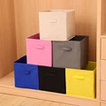 With Handle Storage Basket Non-woven Folding Fabric Storage Box Cube Bin For Children Toys Sundries Organizer Storage Bins