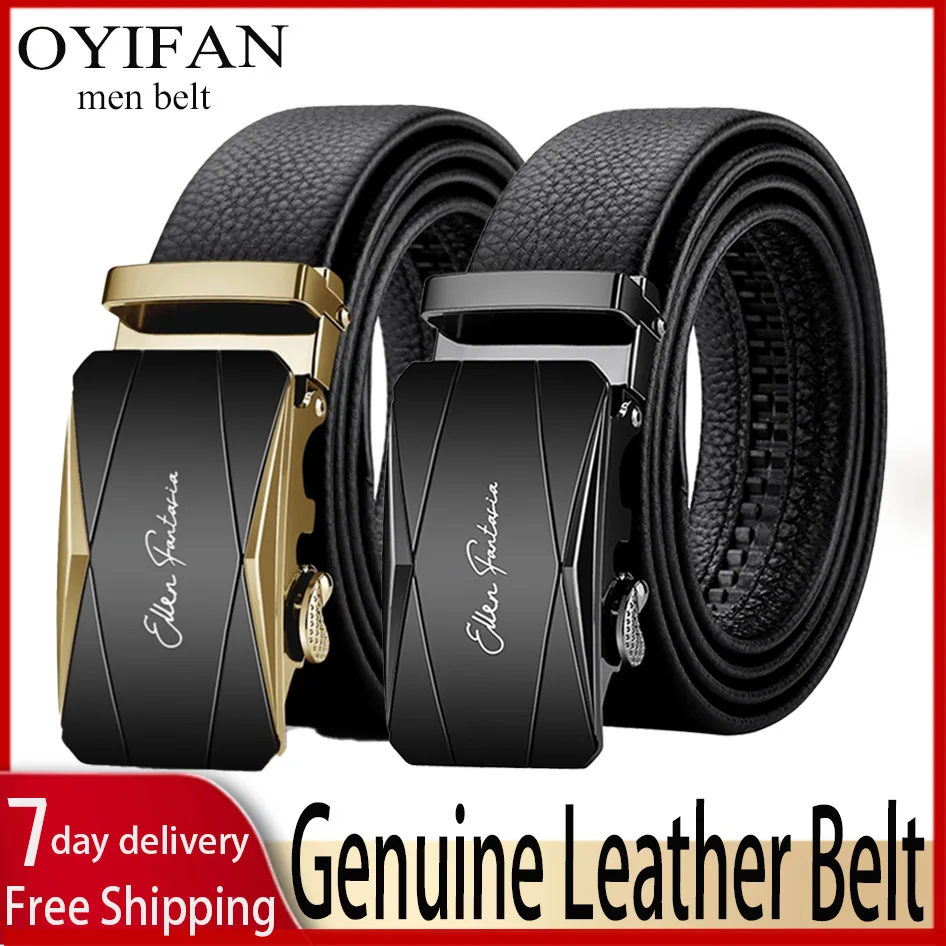 Belt for men Automatic Adjustable Belts Men Genuine Leather Belt Business belt Fashion Designer Style-animated-img