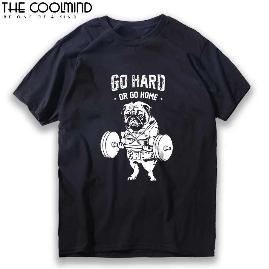 100% Cotton Casual Pug Life Mens T Shirts Fashion Go Home Or Go Hard Men Tshirt men's Tee Shirts Tops Men T-shirt Men Tee Shirts-animated-img
