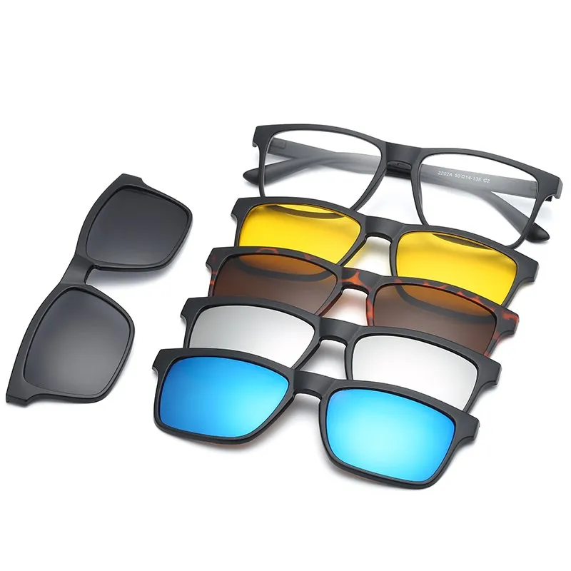 Ochelarii de soare cu 5 lentile colorate se schimbă cu un magnet