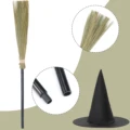 Halloween Witch Broom Plastic Witch Broomstick Broom Props Witch Broom preview-2