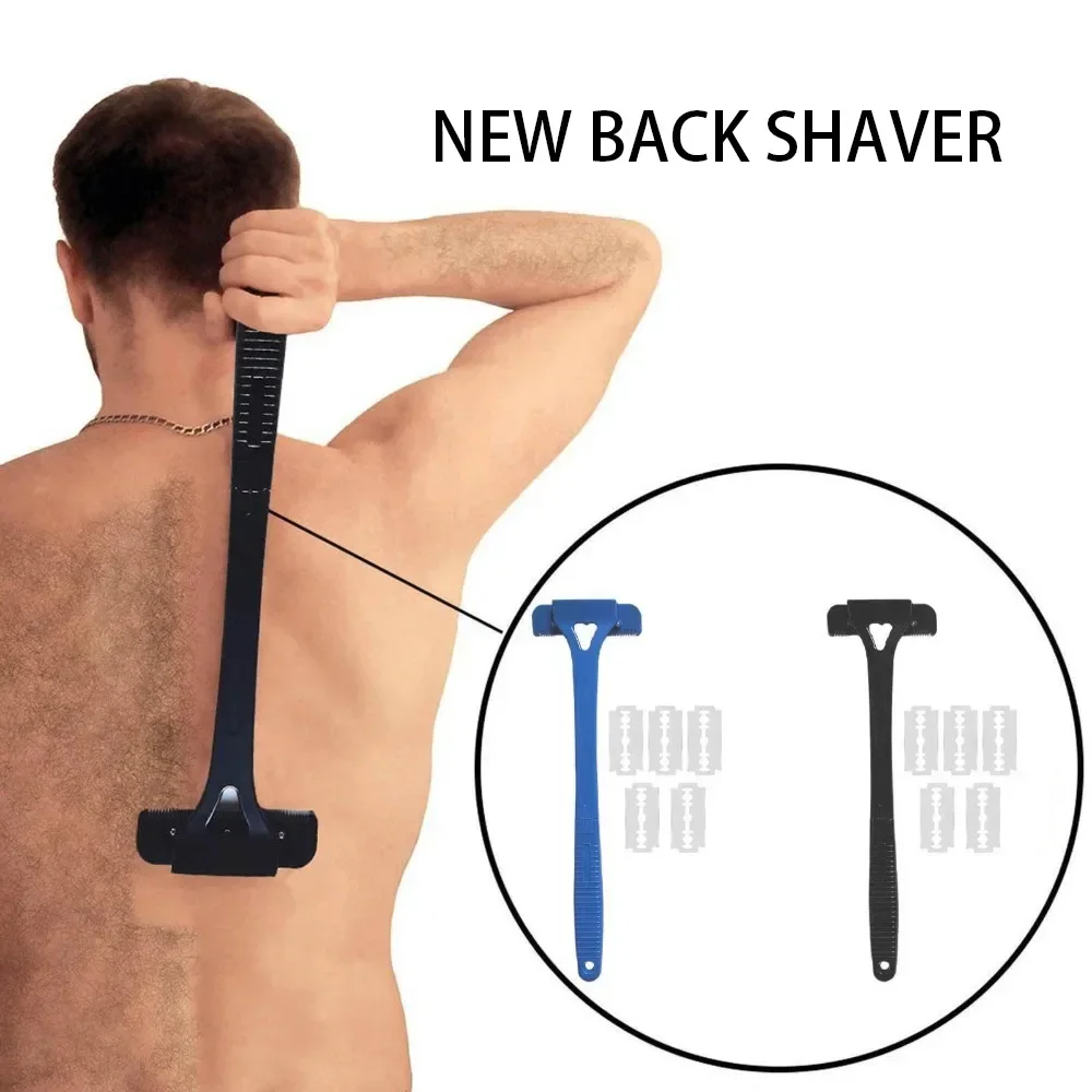 Razor Men Back Shaver Male Machine Hair Shaver Safety Long Handle Foldable Trimmer Body Leg Handle Removal Shaving Razor Tool-animated-img