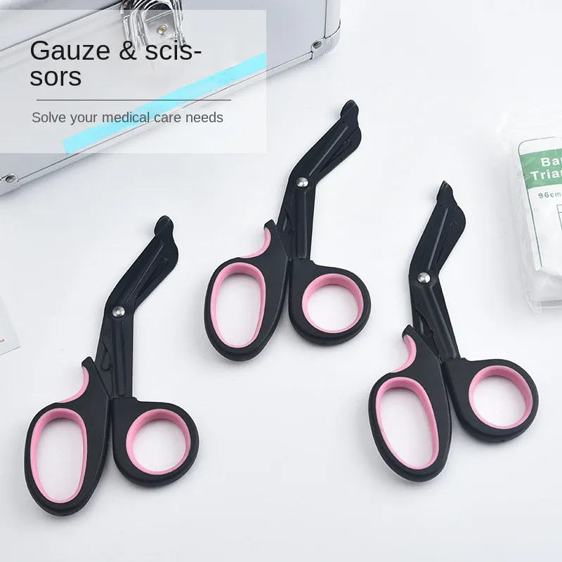 Medical Rescue Scissors Plastic Handle Stainless Steel Wound Gauze