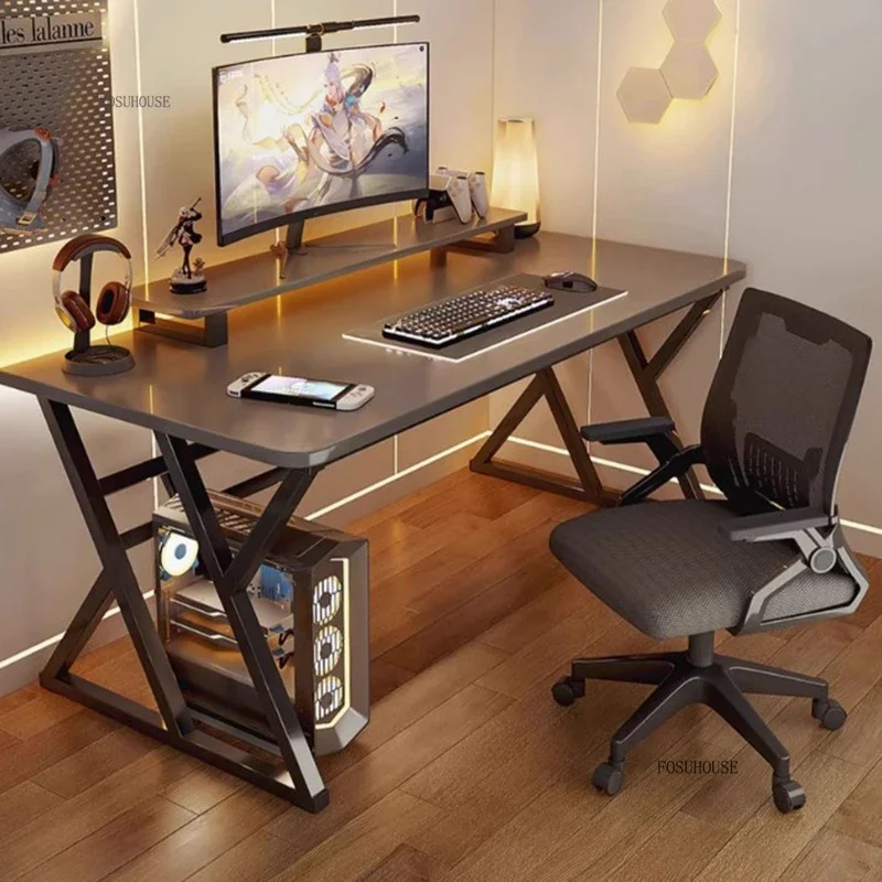 Computer Desks Desktop Office Table Household Desk Simple Modern Gaming Table and Chair Set Bedroom Workbench Office Furniture-animated-img