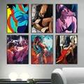 Romantic Couples Poster Print Canvas Painting Sensual Petting Wall Art Picture Living Room Bedroom Home Decor Gift Ideas