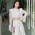 Luxury Designer Chic Skirt Set Elegant Two Piece Sets Womens Rave Outifits Female Dresses Suit for 2022 Beach Festival Clothing preview-3