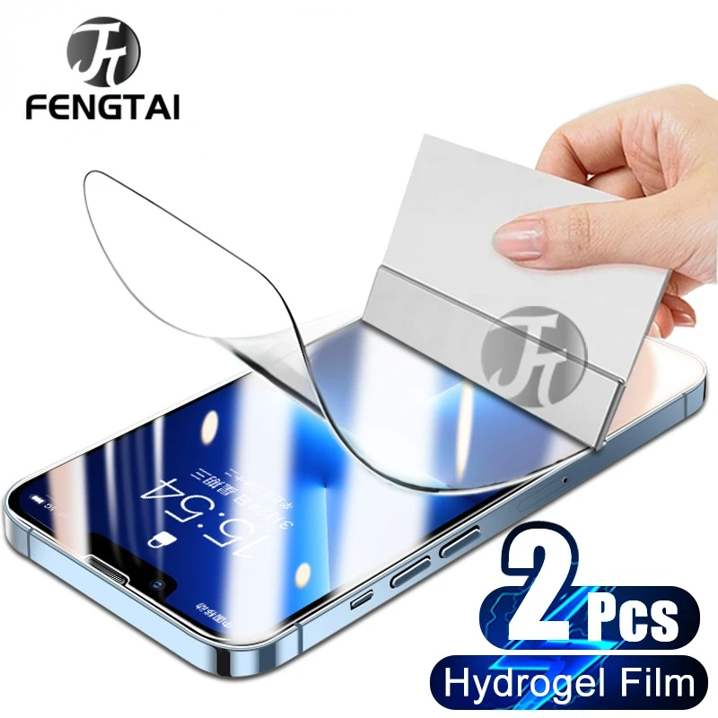 2Pcs Full Cover Hydrogel Film For iPhone 11 12 13 Pro Max Mini Screen Protector X XR XS 7 8 6 6S Plus SE 2020 Mobile Protective-animated-img