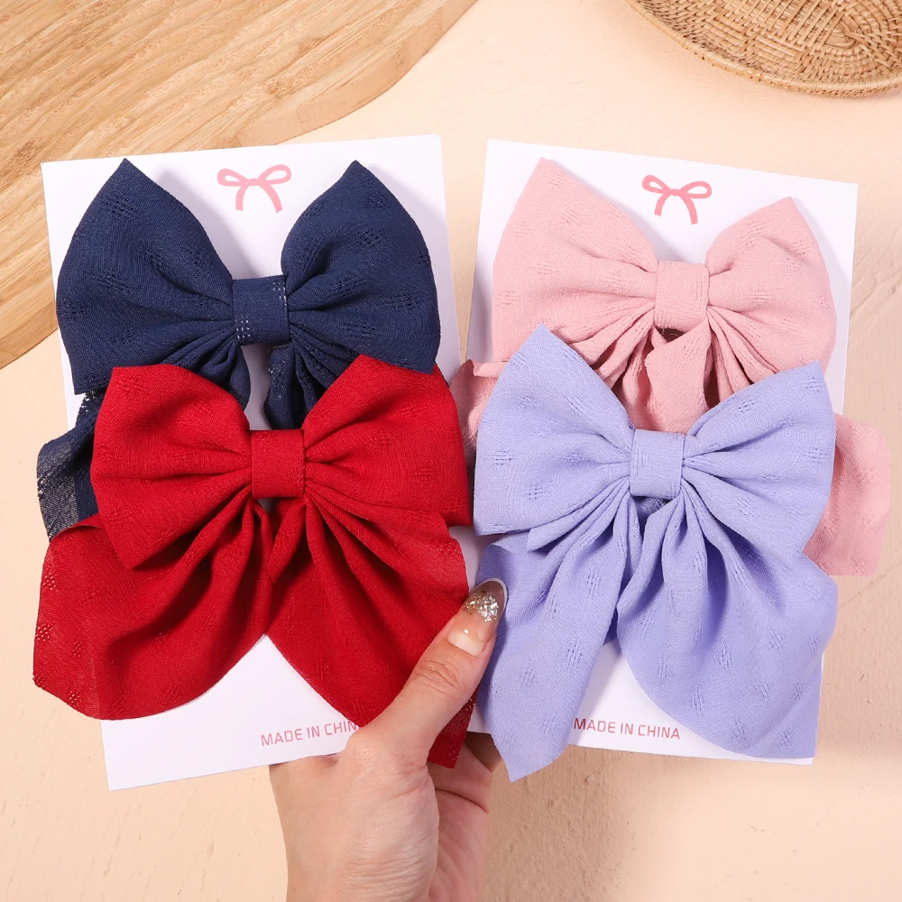 Velvet Fable Bow Hair Clips Baby Girls Women Large Sailor Head Bows  Accessories Hair Grips for