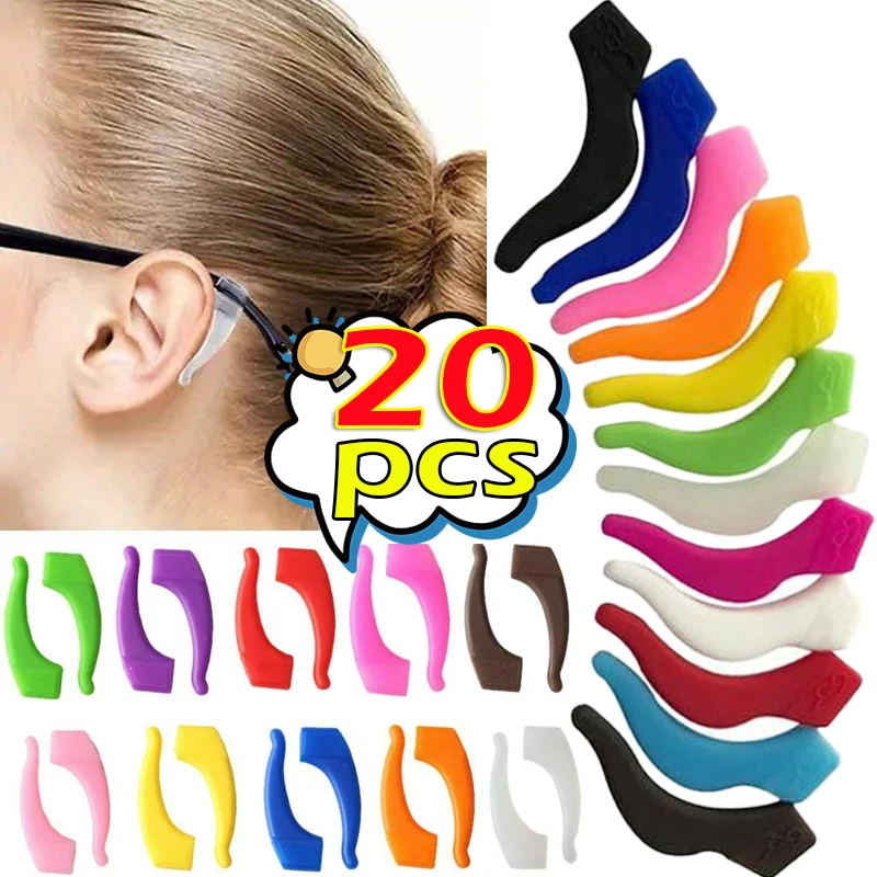 10Pairs/lot Anti Slip Silicone Glasses Ear Hooks for Kids and Adults Round Grips Eyeglasses Sports Temple Tips Soft Ear Hook-animated-img