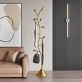 Home Living Room Coat Rack Floor Standing Gold Coat Rack Metal Coat Rack With Hooks Entryway Furniture preview-3