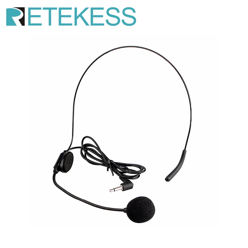 Retekess Mini Headset Microphone Condenser MIC for Voice Amplifier Speaker Professional Tour guide System Wireless F4512A-animated-img