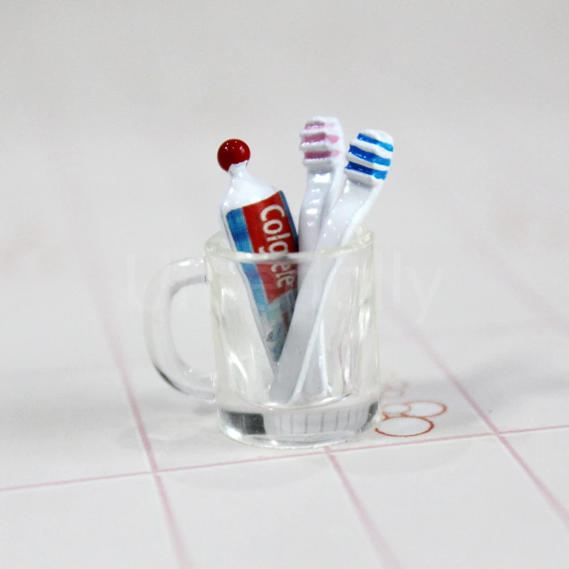 mini toothpaste and toothbrush