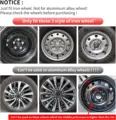 4pcs/set 14 Inch Car Wheel Hub Caps for Steel Iron Rims, R14 Wheel Hubs Trim Cover Decorative ABS Plastic Wheel Cover preview-1