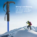 3 Section Portable Hiking Pole Aluminum Alloy Adjustable Heigh Walking Stick Shock Resistant Mountaineering Pole preview-5