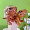 Tyrannosaurus rex bite hand toy key chain creative dinosaur pendant couple bag pendant small gift preview-2