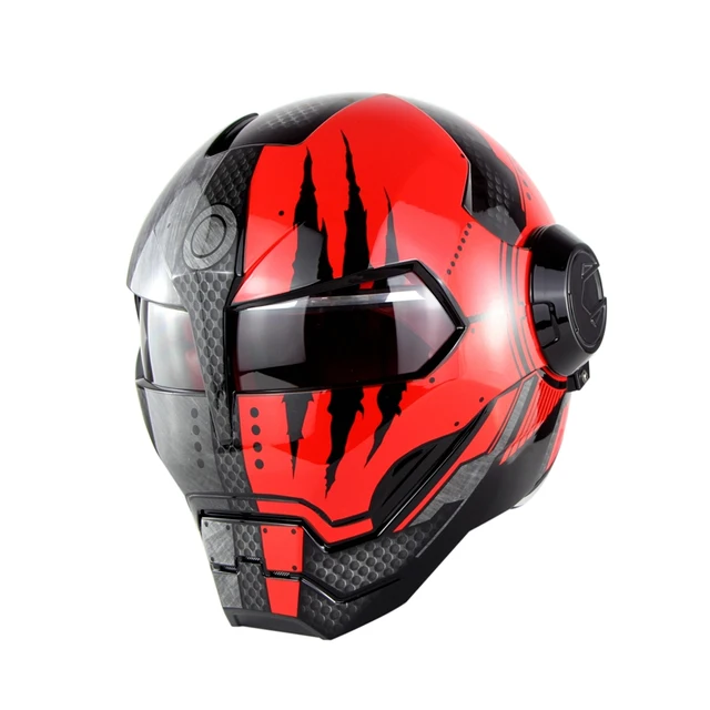 iron man dot motorcycle helmet