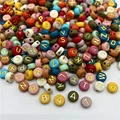 100pcs/Lot 7MM Letter Beads Oval Shape Mixed Alphabet Beads For Jewelry Making DIY Bracelet Necklace Accessories preview-1