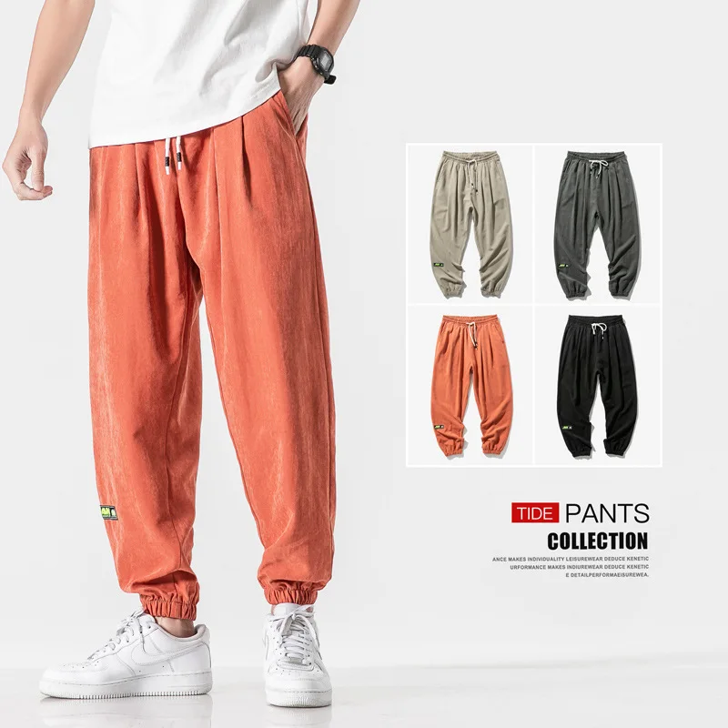 Pants Mens Spring and Summer New Korean Fashion Casual Trousers Sports Sweatpants Jogging Pants Men Hip Hop Harem Streetwear