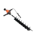 Electric Post Hole Digger with 120mm Spiral Auger Bit Single/Double Blade Ground Drill 220V 1.9kw