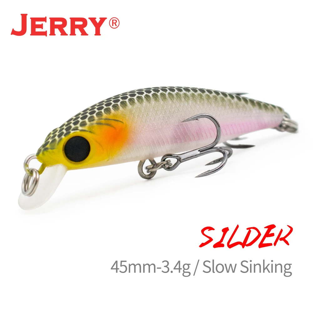 Jerry Pan Sinking Micro Minnow Spinning Hard Bait 45 55mm Perch Trout Jerk  Lures Walk The Dog Plug Wobblers Fishing Tackle