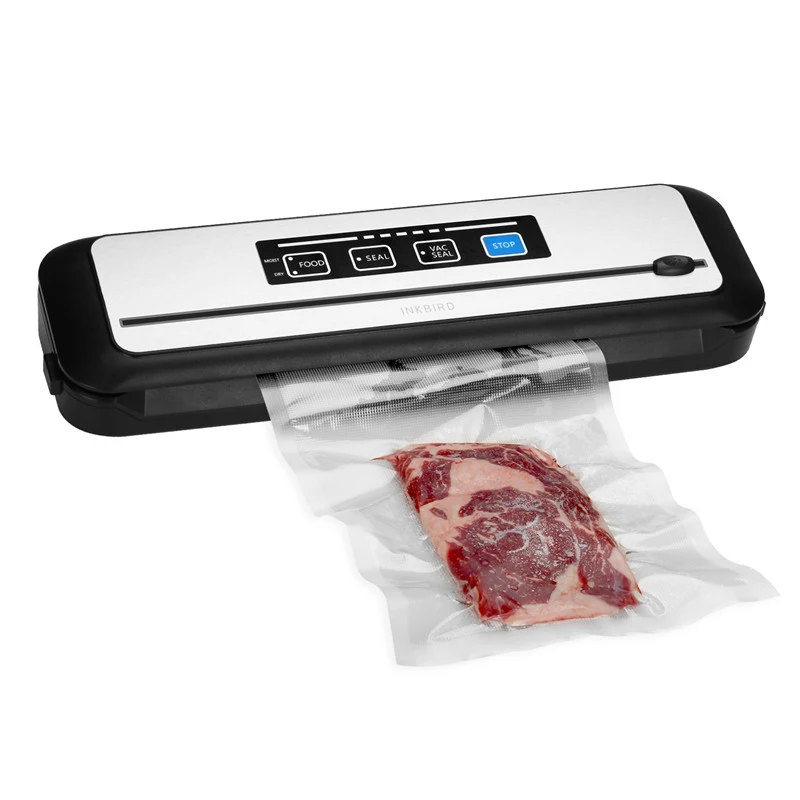 INKBIRD INK-VS01 Vacuum Sealer Automatic Sealing Machine for Food Preservation Dry&Moist Sealing Modes Built-in Cutter For home-animated-img