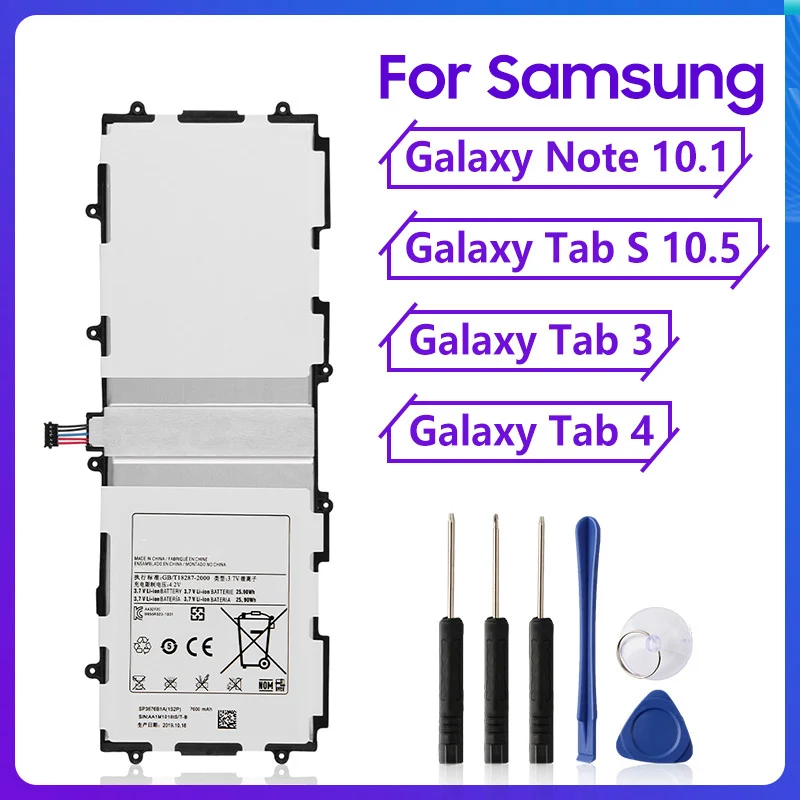 Phone Battery For Samsung Note 10.1 GT-P5110 P5100 P5113 N8000 GT-N8020 P7500 SM-P601 Tab3 P5200 T4500E Tab4 SM-T530 SM-T805-animated-img