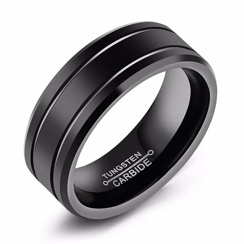 Fashion Black Stainless Steel Ring For Men Punk Vintage Male Ring Jewelry Fashion Men's Big Ring Wholesale-animated-img