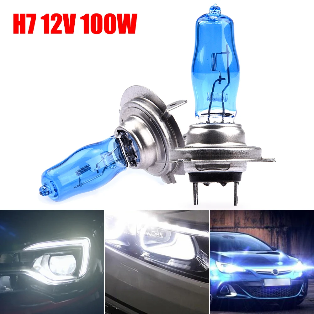 2Pcs HOD H7 100W High Quality Bulb Auto Car Headlights Sun Light/Ultra-white Light 4500K Fog-animated-img