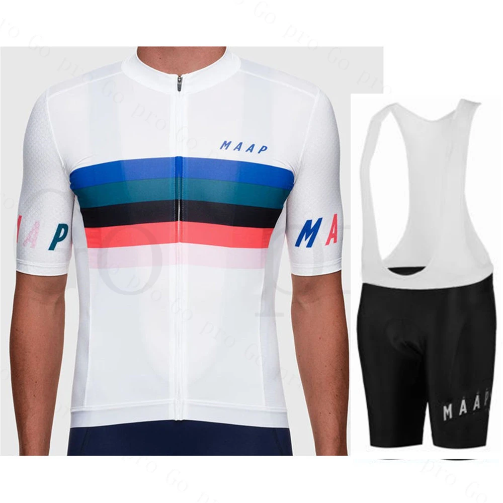 Acquistare Accessori per bicicletta | New 2022 Maap Cycling Jersey Set Men  Summer Short Sleeve Tops Breathable Bicycle Cycling Clothing Bib Shorts  Sport Wea Maillot