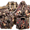 D and D Angels & Witches Dice Hollow DND Metal Dice Set 7PCS Role Playing Dice 6 Sided D and D Polyhedral Dice D20 D&D Dice Set