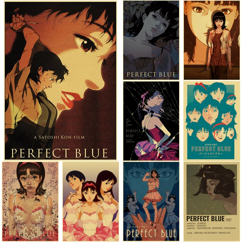 Perfect Blue Poster Japanese Anime Classic Comic Movie Wall Art Prints  Canvas Painting Pictures For Living