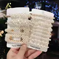 1 Set Geometric Flower Pearl Hair Clip Pin For Women Hairpins Fashion Acrylic Barrettes Hairgrips Hair Accessories Girls Jewelry