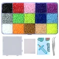 15 Colors 5mm /2.6mm Set Melting Beads Pixel Art Puzzle Hama Beads Diy 3D Puzzles Handmade Gift Fuse Beads Kit Iron Beads Toy preview-1